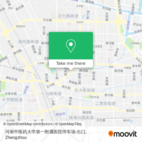 河南中医药大学第一附属医院停车场-出口 map