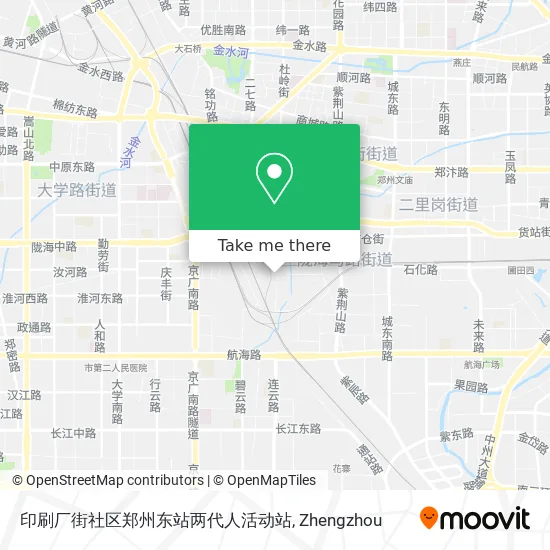 印刷厂街社区郑州东站两代人活动站 map