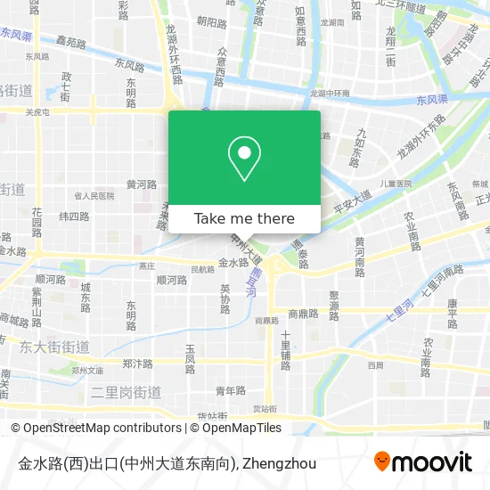 金水路(西)出口(中州大道东南向) map