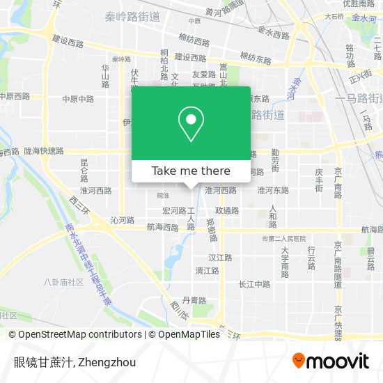 眼镜甘蔗汁 map