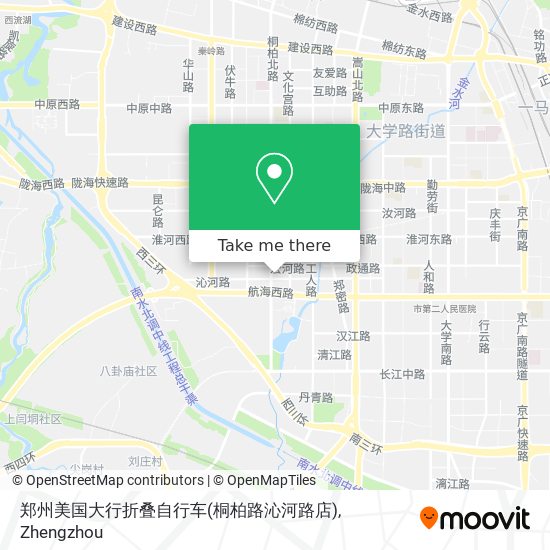 郑州美国大行折叠自行车(桐柏路沁河路店) map