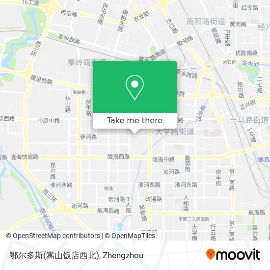 鄂尔多斯(嵩山饭店西北) map