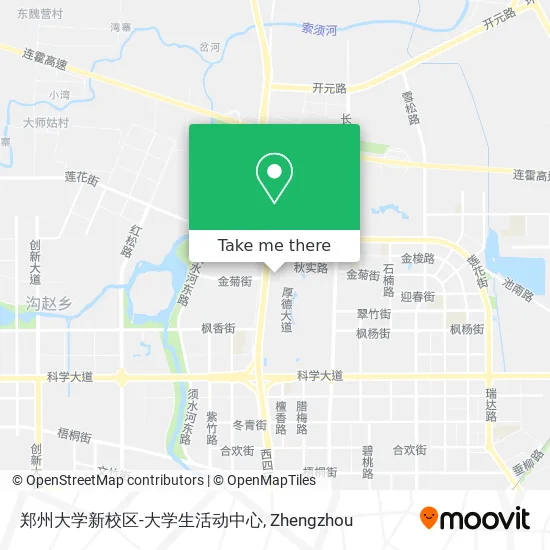 郑州大学新校区-大学生活动中心 map