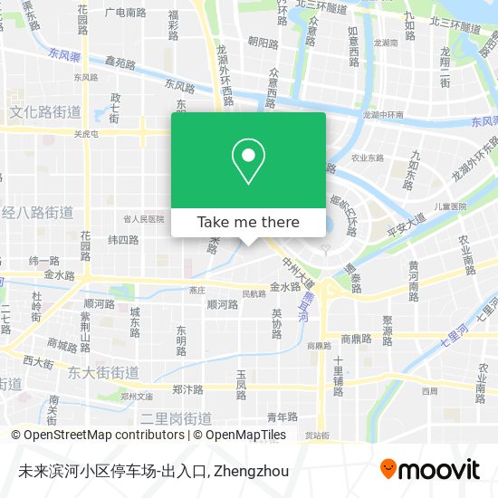 未来滨河小区停车场-出入口 map