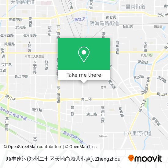 顺丰速运(郑州二七区天地尚城营业点) map