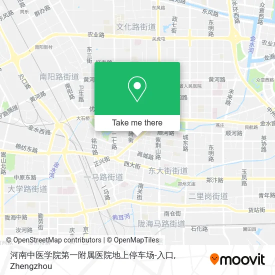 河南中医学院第一附属医院地上停车场-入口 map