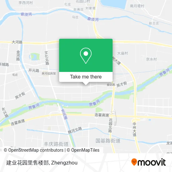 建业花园里售楼部 map