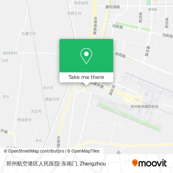 郑州航空港区人民医院-东南门 map