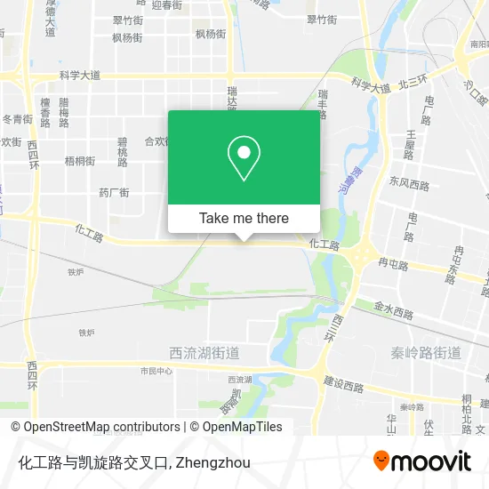 化工路与凯旋路交叉口 map