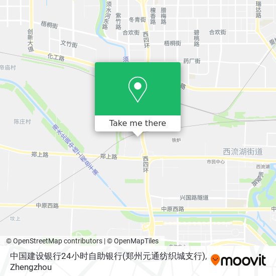 中国建设银行24小时自助银行(郑州元通纺织城支行) map
