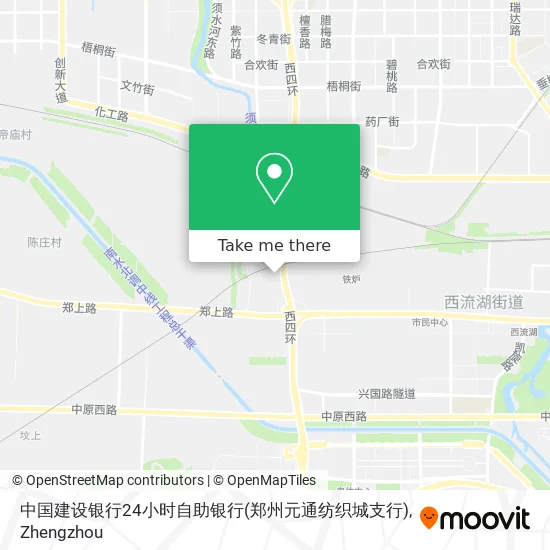 中国建设银行24小时自助银行(郑州元通纺织城支行) map