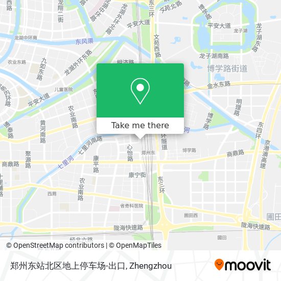 郑州东站北区地上停车场-出口 map