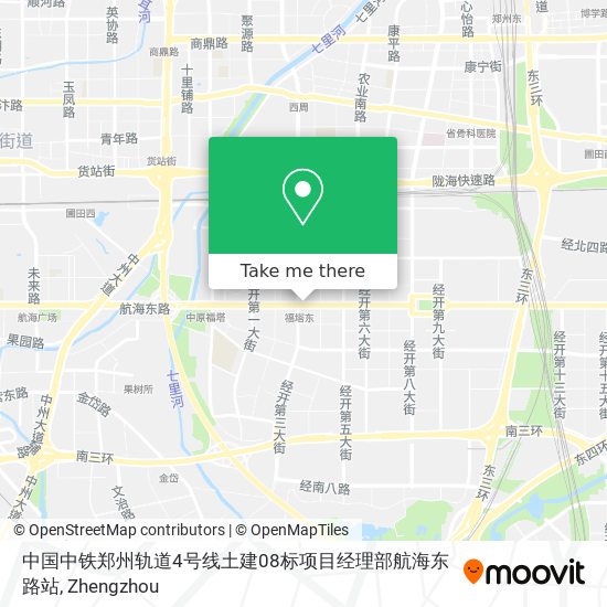 中国中铁郑州轨道4号线土建08标项目经理部航海东路站 map