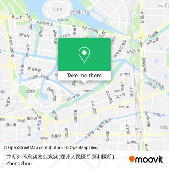 龙湖外环东路农业东路(郑州人民医院颐和医院) map