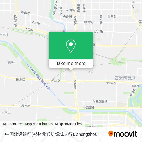 中国建设银行(郑州元通纺织城支行) map
