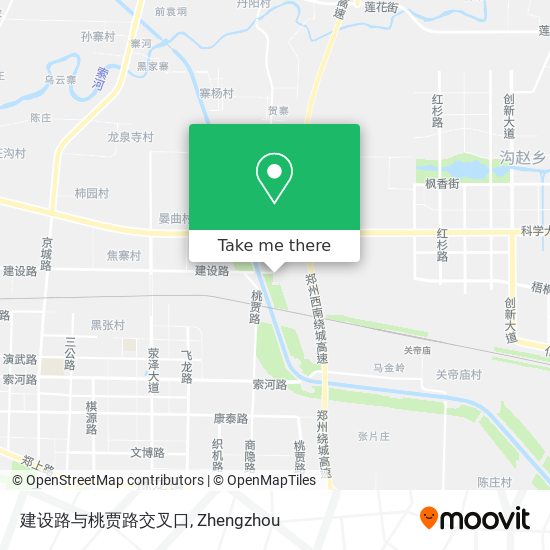 建设路与桃贾路交叉口 map