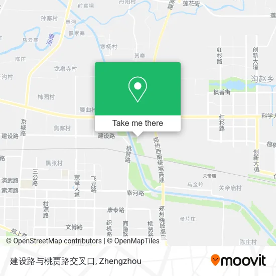 建设路与桃贾路交叉口 map