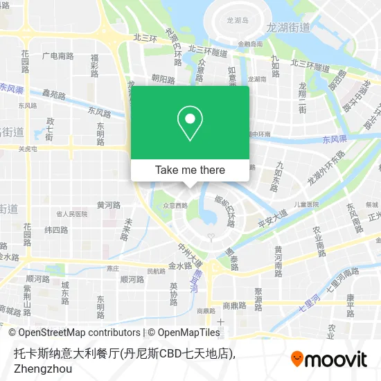 托卡斯纳意大利餐厅(丹尼斯CBD七天地店) map