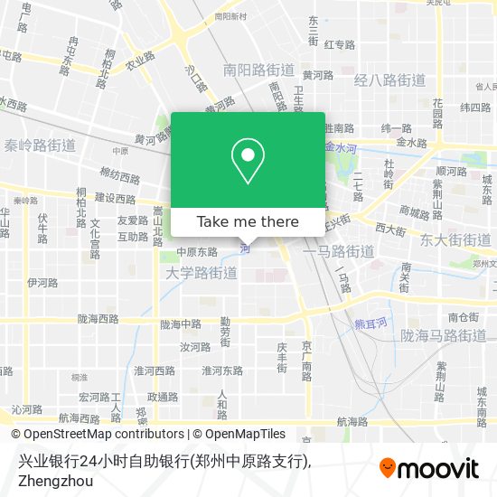 兴业银行24小时自助银行(郑州中原路支行) map