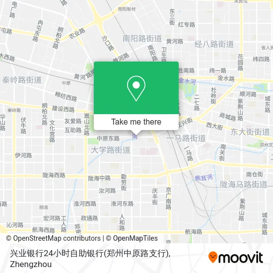 兴业银行24小时自助银行(郑州中原路支行) map