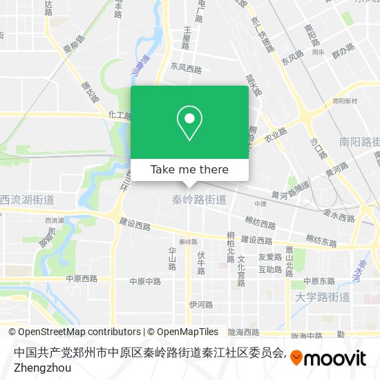 中国共产党郑州市中原区秦岭路街道秦江社区委员会 map