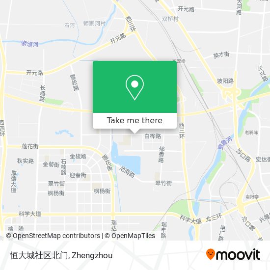 恒大城社区北门 map