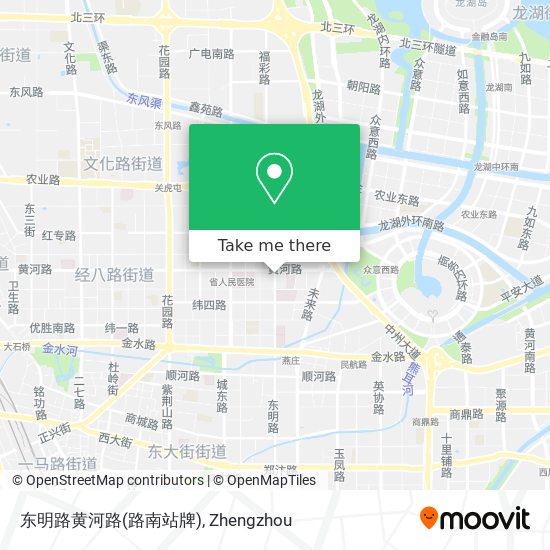 东明路黄河路(路南站牌) map
