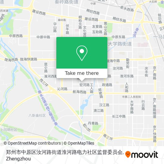 郑州市中原区汝河路街道淮河路电力社区监督委员会 map