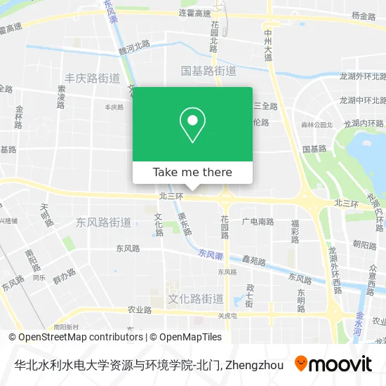 华北水利水电大学资源与环境学院-北门 map