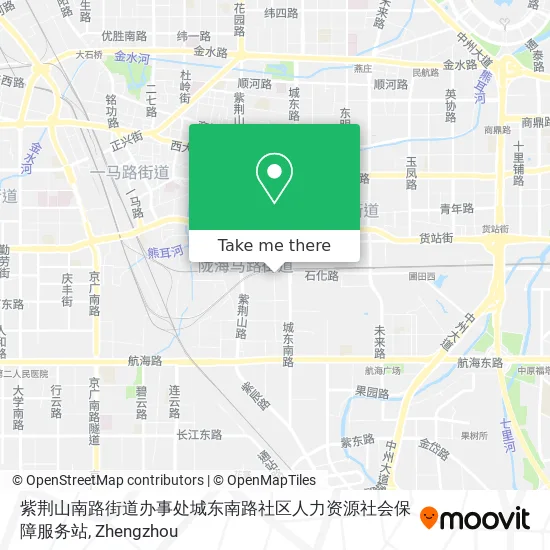 紫荆山南路街道办事处城东南路社区人力资源社会保障服务站 map