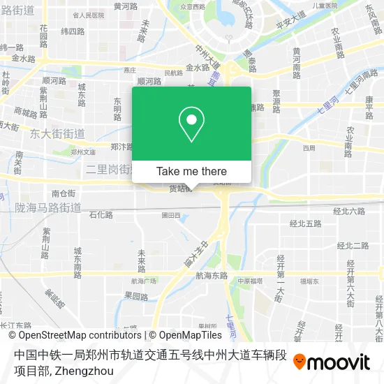 中国中铁一局郑州市轨道交通五号线中州大道车辆段项目部 map