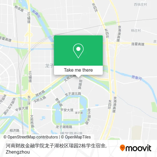 河南财政金融学院龙子湖校区瑞园2栋学生宿舍 map