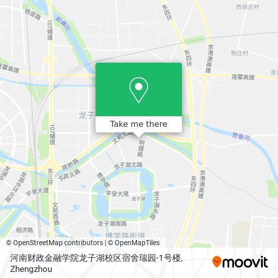 河南财政金融学院龙子湖校区宿舍瑞园-1号楼 map