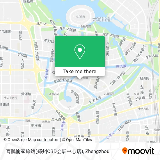 喜鹊愉家旅馆(郑州CBD会展中心店) map