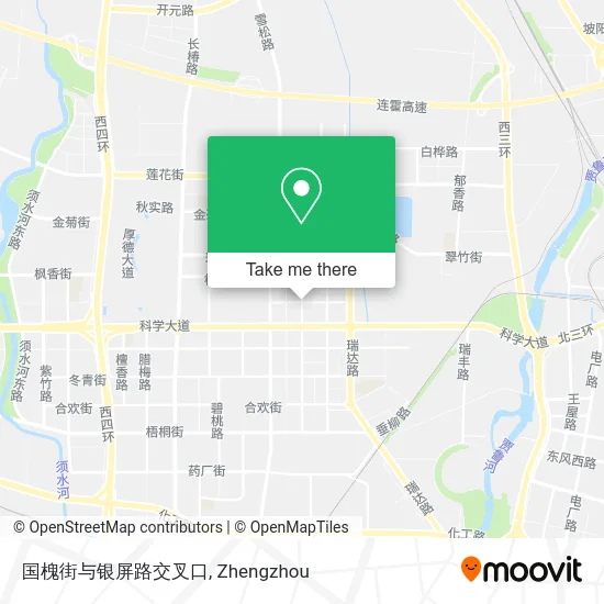 国槐街与银屏路交叉口 map