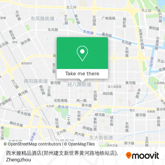 西米娅精品酒店(郑州建文新世界黄河路地铁站店) map