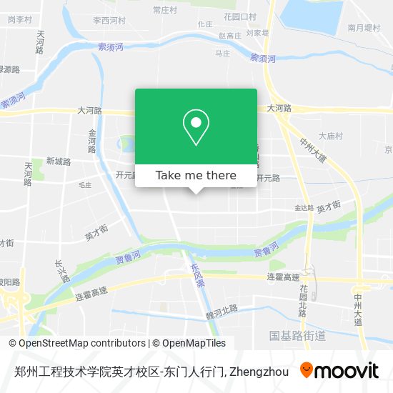 郑州工程技术学院英才校区-东门人行门 map