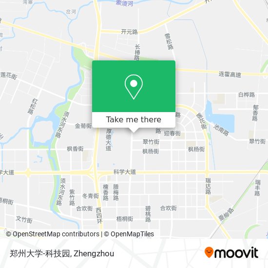 郑州大学-科技园 map