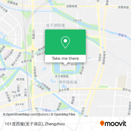 101度西服(龙子湖店) map