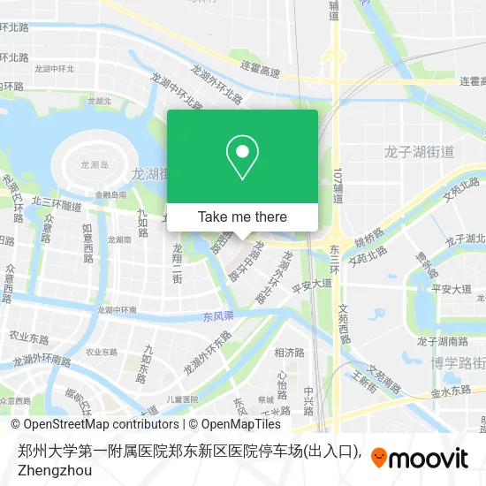 郑州大学第一附属医院郑东新区医院停车场(出入口) map
