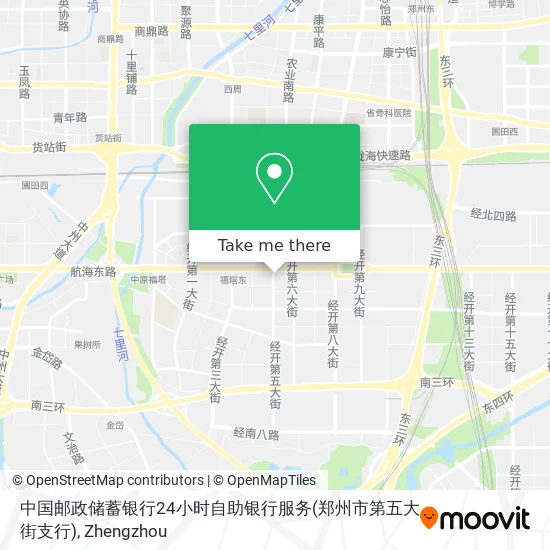 中国邮政储蓄银行24小时自助银行服务(郑州市第五大街支行) map