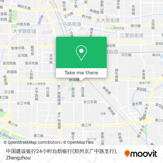 中国建设银行24小时自助银行(郑州京广中路支行) map