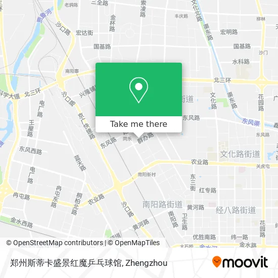 郑州斯蒂卡盛景红魔乒乓球馆 map