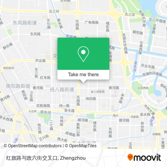 红旗路与政六街交叉口 map