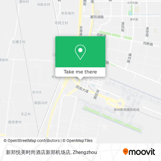 新郑悦美时尚酒店新郑机场店 map