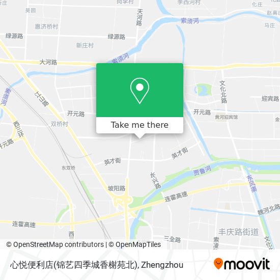 心悦便利店(锦艺四季城香榭苑北) map