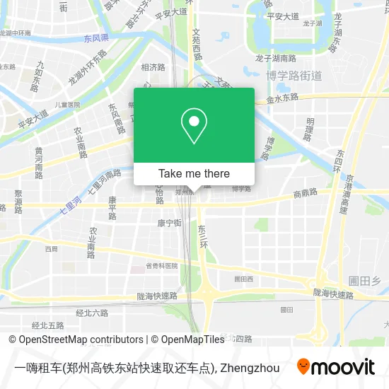 一嗨租车(郑州高铁东站快速取还车点) map