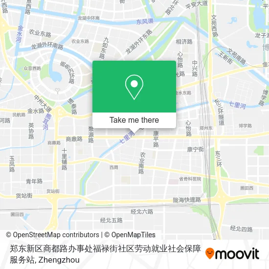 郑东新区商都路办事处福禄街社区劳动就业社会保障服务站 map