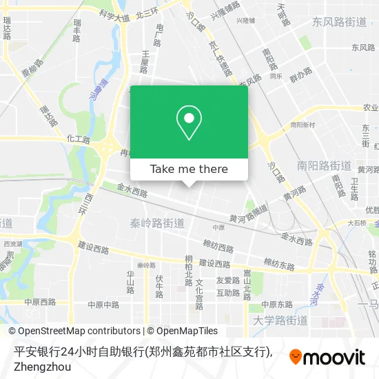 平安银行24小时自助银行(郑州鑫苑都市社区支行) map