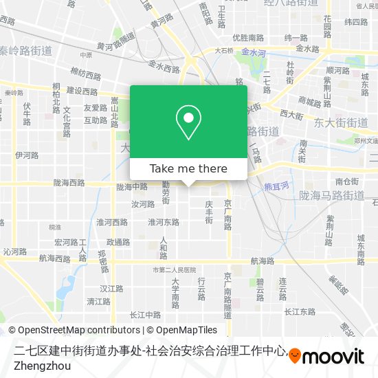 二七区建中街街道办事处-社会治安综合治理工作中心 map